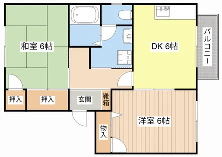 メゾンピース【201号室】の間取り