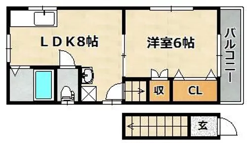 スギテラス【201号室】の間取り