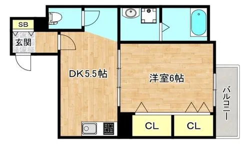 グラントステージ寺田町【1階】の間取り