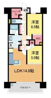 ウエリス宝塚【1406号室】の間取り