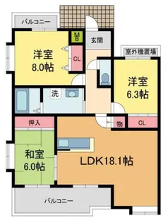 オーガスタコート夙川【201号室】の間取り