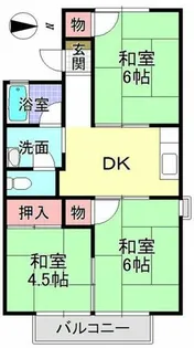 ハイツ向陽【1階】の間取り