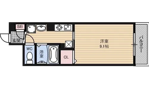 大阪府大阪市鶴見区横堤2丁目【マンション】の間取り
