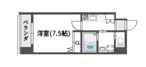 大阪府大阪市都島区片町2丁目【マンション】の間取り