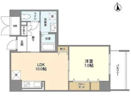 大阪府大阪市城東区成育2丁目【マンション】の間取り