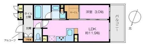ブランニード塚本駅前【4階】の間取り