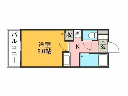 ダブルーンⅧ桜坂【2階】の間取り