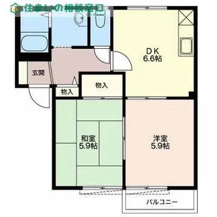 愛知県碧南市長田町2丁目【アパート】の間取り