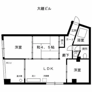 大鐘ビル【4階】の間取り