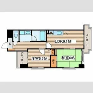 エルグランデ栄【7階】の間取り