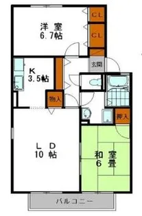セジュール都倉【2階】の間取り