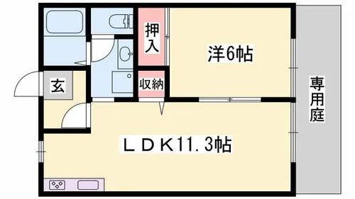 サンライフ双葉【102号室】の間取り