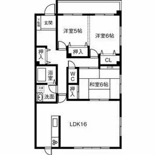 三旺マンション第2社台【1階】の間取り
