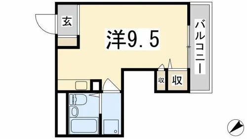 ハイツ日山【3-3号室】の間取り