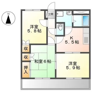 リブ ヒルズ【202号室】の間取り