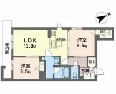 グランフィールド【101号室】の間取り