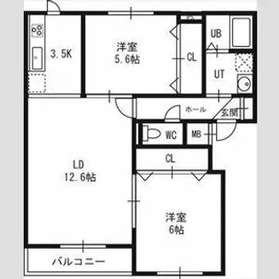 ピア・ホープ稲積公園【3階】の間取り