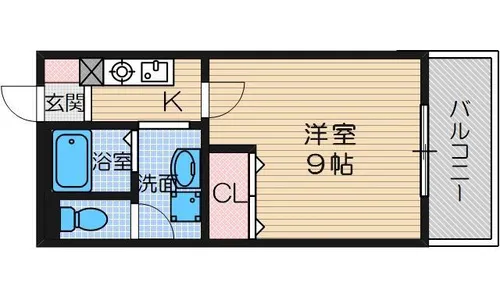 大阪府茨木市本町【マンション】の間取り