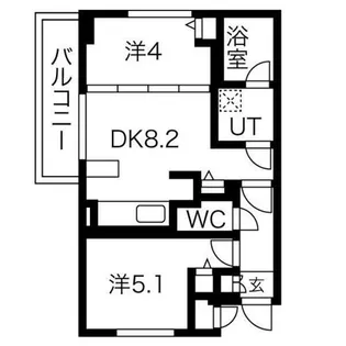 ラ・クラッセ札幌リードスクエア【2階】の間取り