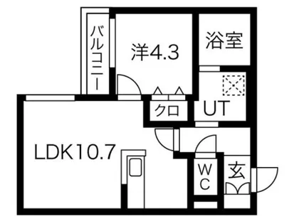 Pommeraie北円山【4階】の間取り