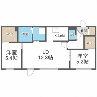 ブルーイング大通東【4階】の間取り