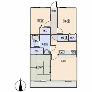 茶臼山ハイツ【5階】の間取り