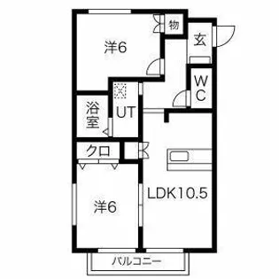 サニーコートOOKAWARA A【1階】の間取り