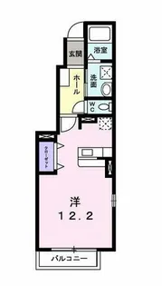 セントラル道本A【101号室】の間取り