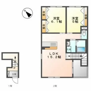 コンフォートカノン【2階】の間取り