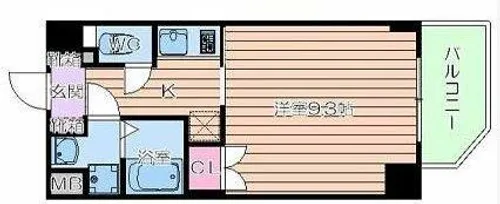 クレアート難波南イービス【5階】の間取り