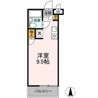 ファシル【4-B号室】の間取り