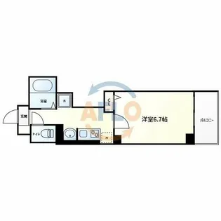 ハウスアイ杭全【7階】の間取り