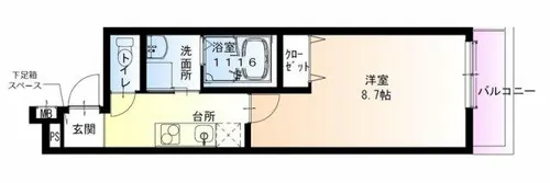 フジパレス長原駅西Ⅴ番館【1階】の間取り