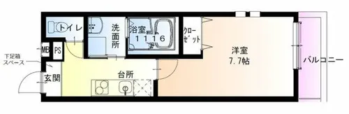 フジパレス長原駅西Ⅴ番館【1階】の間取り