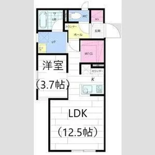 エルザ中島公園【5階】の間取り