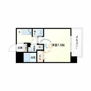 プライマル新大阪【9階】の間取り