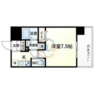 プライマル新大阪【8階】の間取り