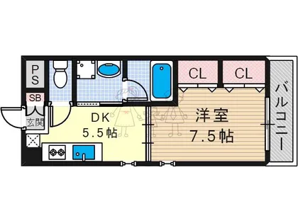 大阪府大阪市東住吉区北田辺1丁目【マンション】の間取り