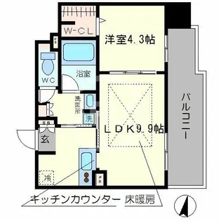 アーバネックス本町【8階】の間取り