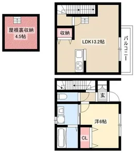 MAISONETTE LAND 梅森坂西【1階】の間取り