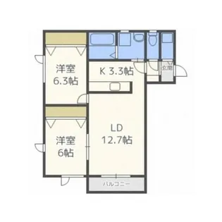 メゾンフレール【201号室】の間取り
