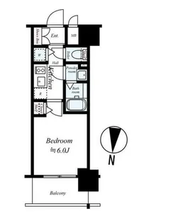 大阪府大阪市城東区新喜多1丁目【マンション】の間取り