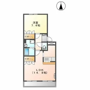 フローラルコート大高【2階】の間取り