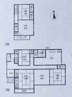 愛知県犬山市大字犬山字天王坂【一戸建】の間取り