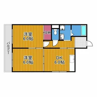 サウスビレッジ【3階】の間取り