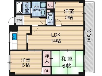 レシェンテ耳原【3階】の間取り