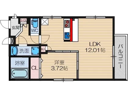 大阪府茨木市春日1丁目【マンション】の間取り