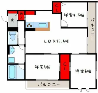 栄蔵弐号館【1階】の間取り
