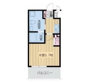 レジディア谷町【2階】の間取り