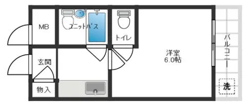 フルーレ高槻【308号室】の間取り